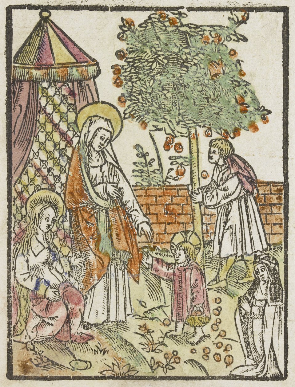 The Holy Family in the Garden by Anonymous