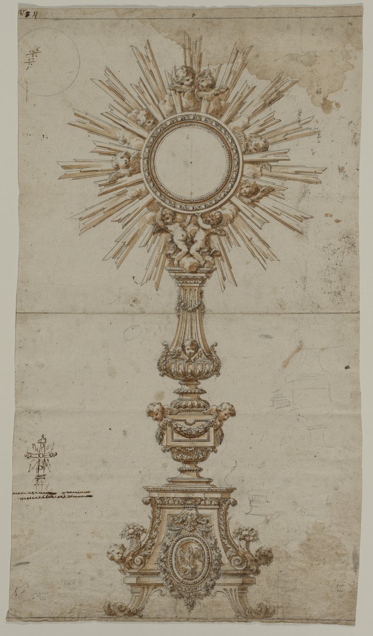 Design for a Monstrance by Anonymous