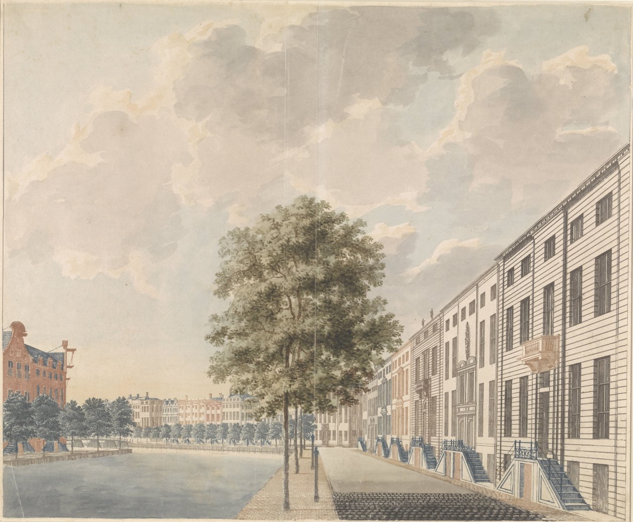 View of the Herengracht at the Spiegelstraat by Anonymous