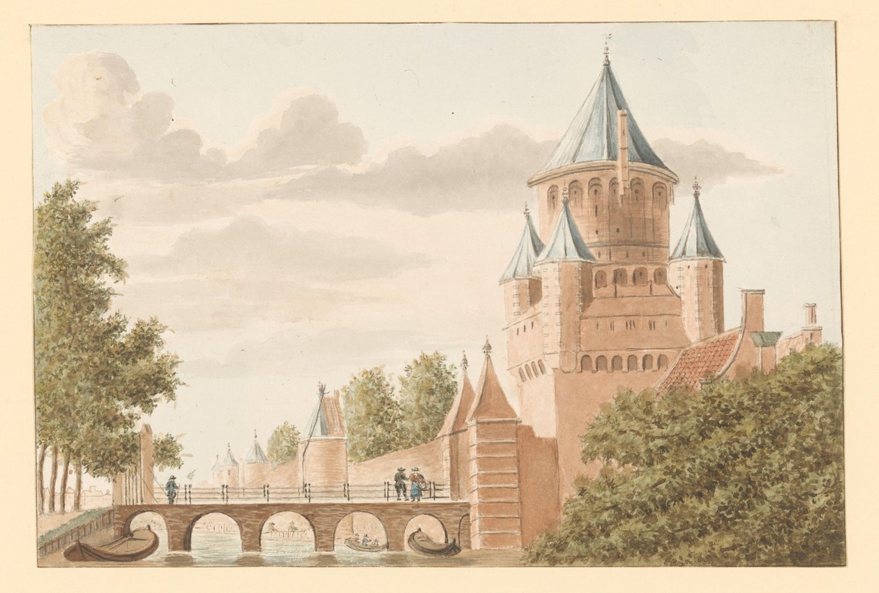 View of the Kleine Houtpoort in Haarlem by Anonymous