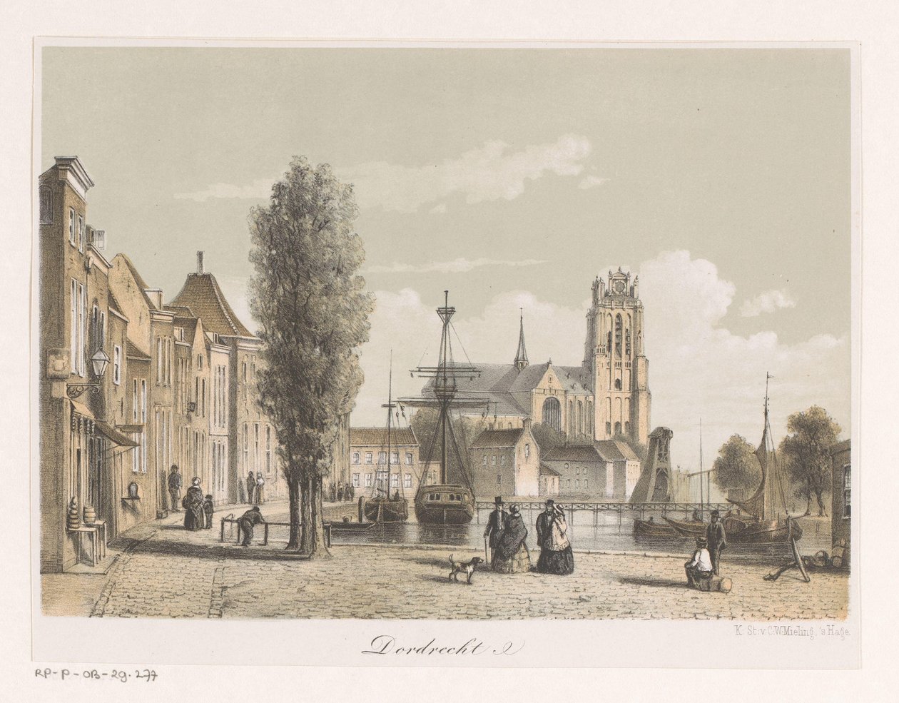 View of the Harbor in Dordrecht by Anonymous