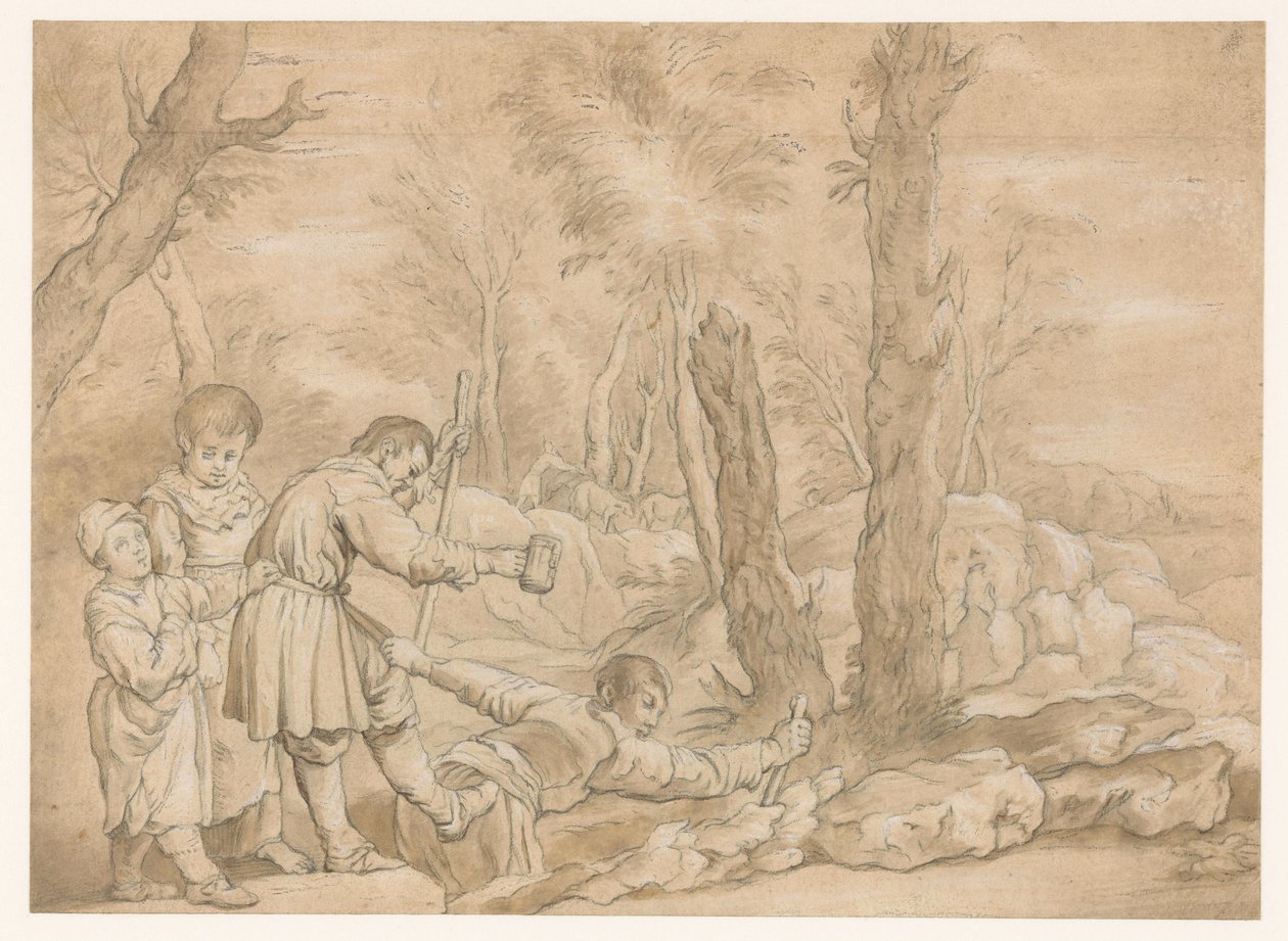 Group of Blind People in a Landscape by Anonymous