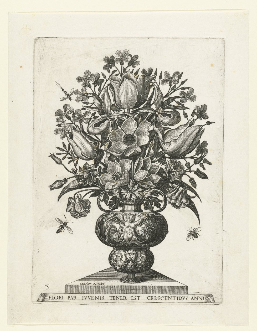Grotesque Vase with Flowers (Vases with Flowers) by Anonymous