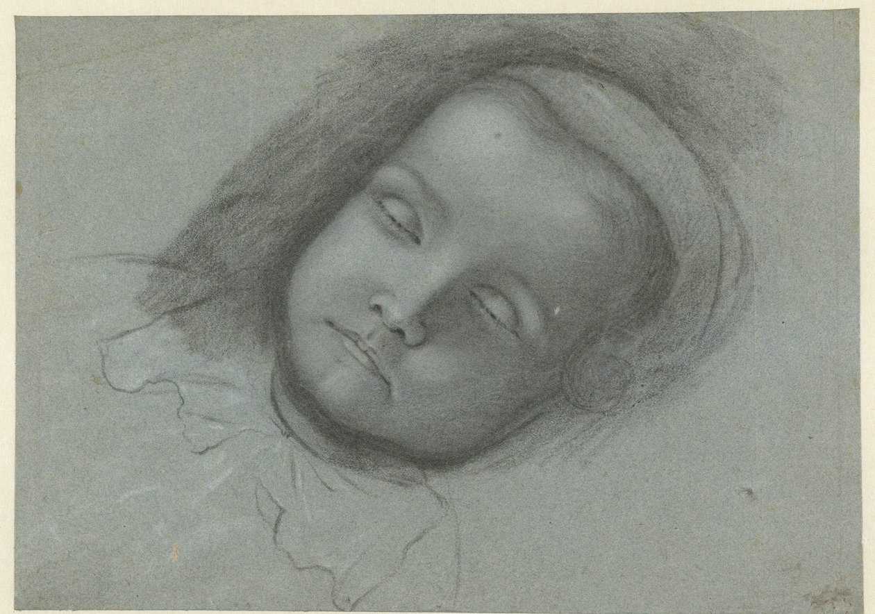 Head of a Dead Child, Lying on Bed by Anonymous