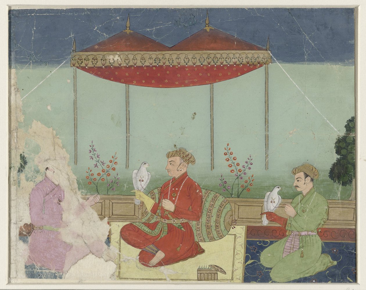 Jahangir Seated Under a Canopy on a Terrace by Anonymous