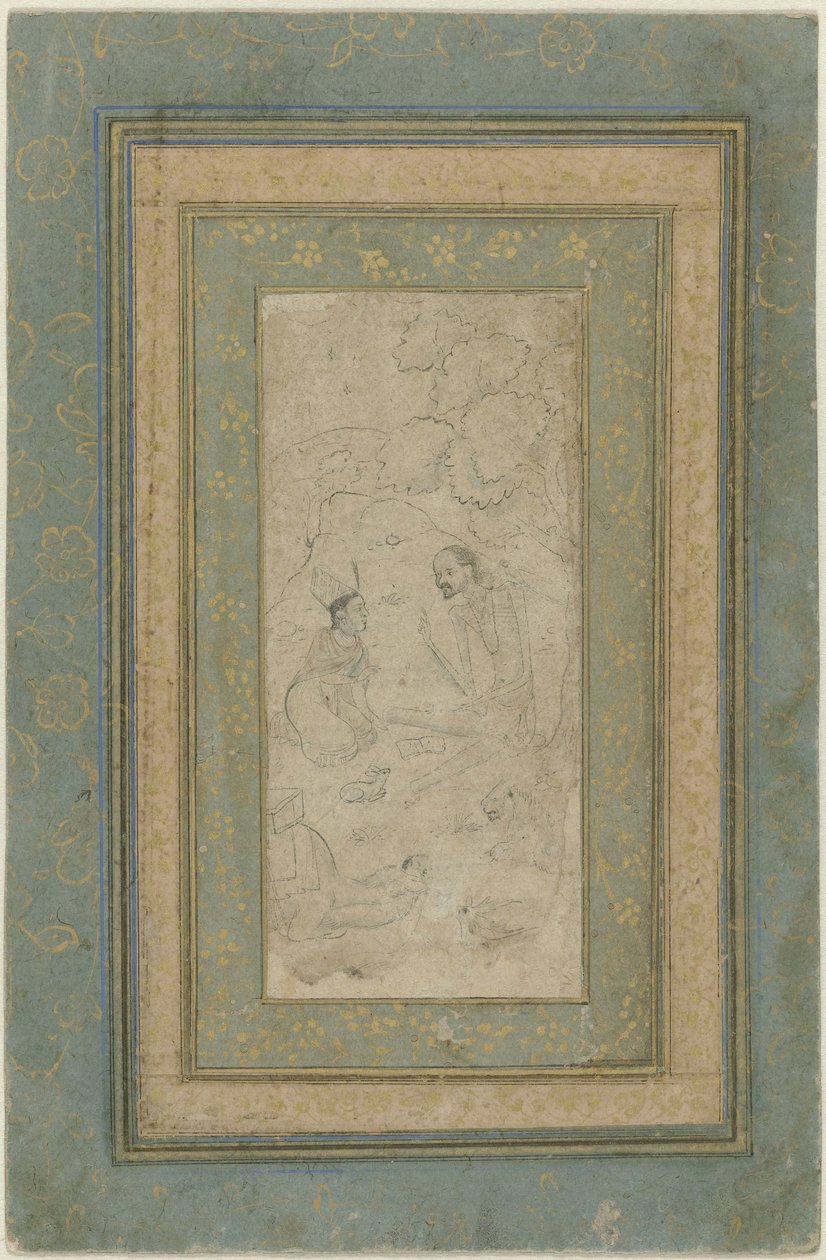 Laila and Majnun in the Wilderness by Anonymous