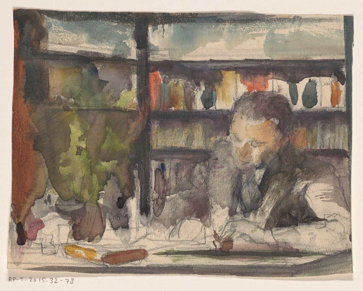 Man Behind a Desk in a Study by Anonymous