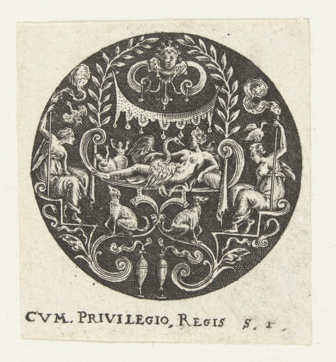 Medallion with Leda by Anonymous