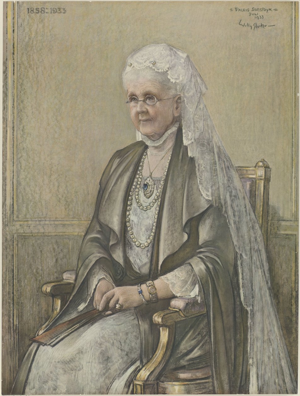 Portrait of Emma, Queen Regent of the Netherlands by Anonymous