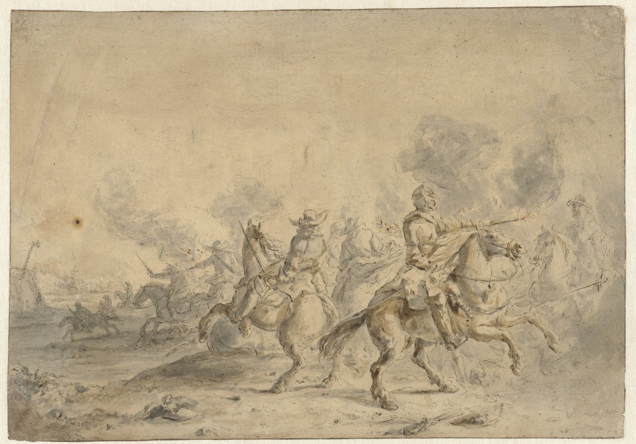 Cavalry Battle by Anonymous