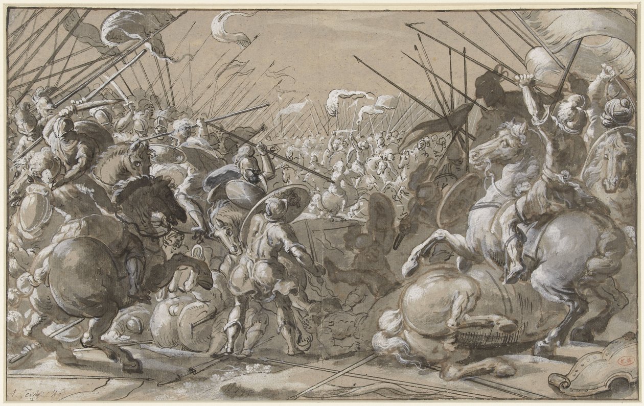 Cavalry Battle by Anonymous