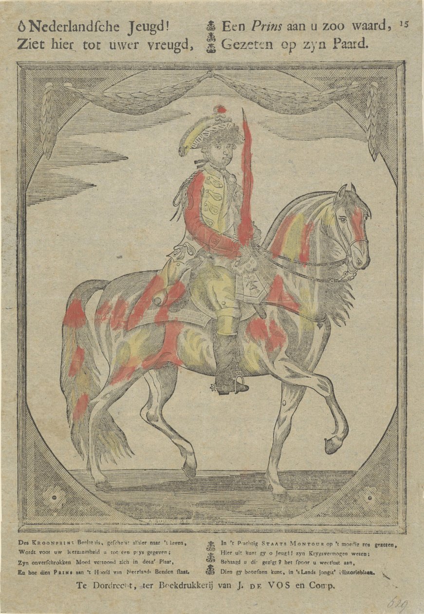 Equestrian portrait of Willem V, Prince of Orange-Nassau by Anonymous