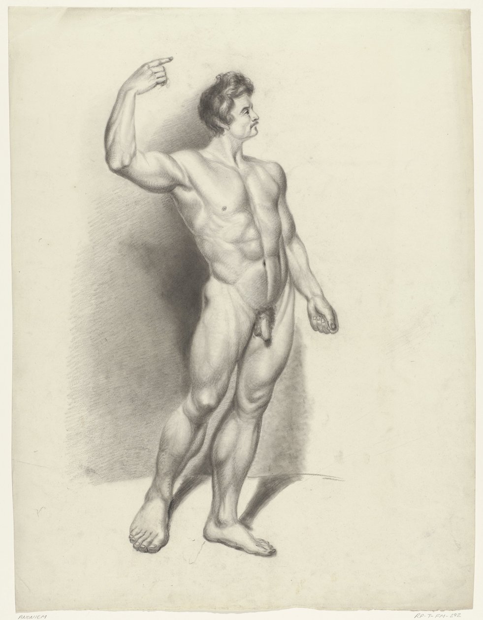 Standing Male Nude, Facing Right by Anonymous