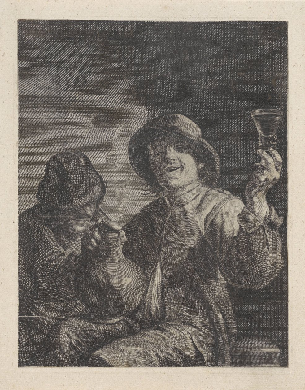 Two Farmers in an Interior by Anonymous