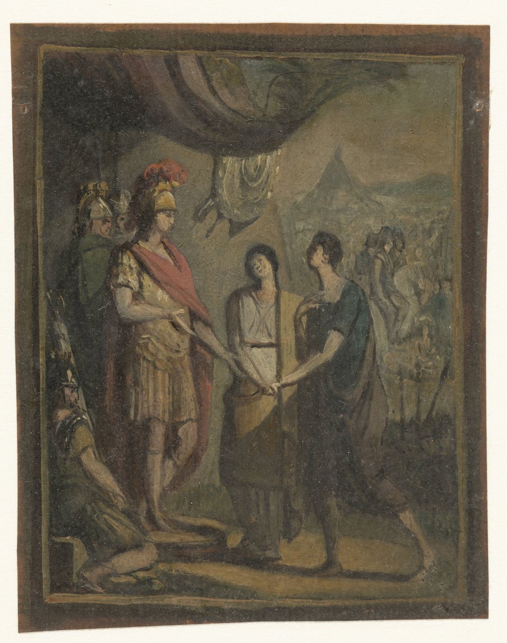 Two Young Men Presented to a Commander by Anonymous