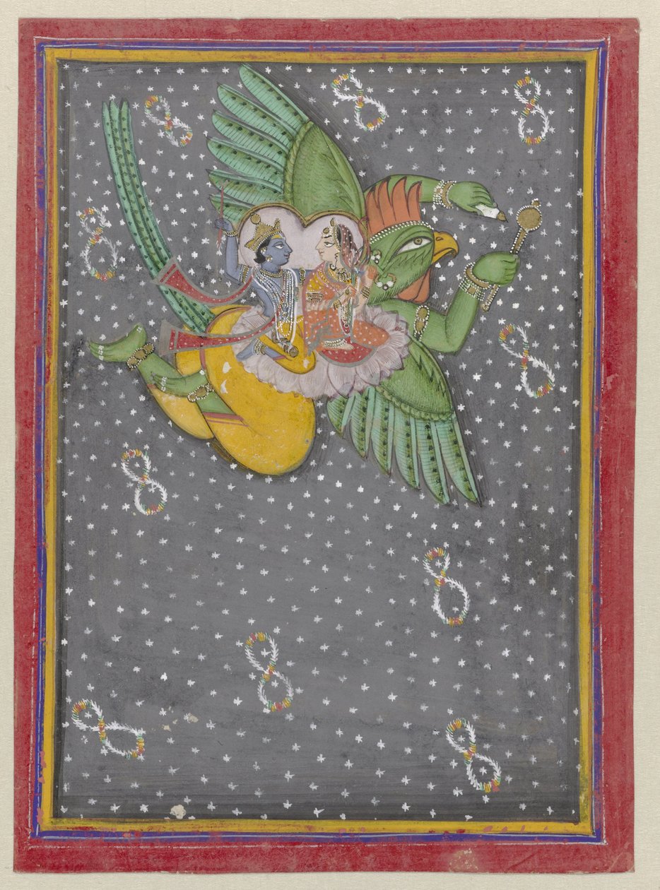 Vishnu and Lakshmi on the Bird Garuda by Anonymous