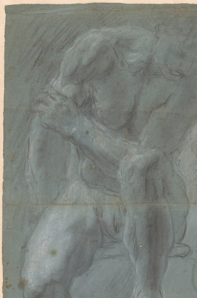 Seated Male Nude by Anonymous