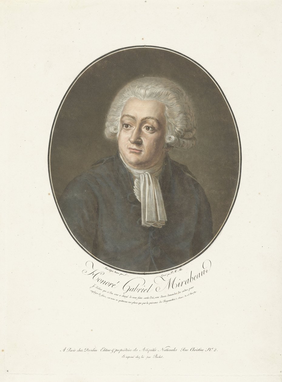 Portrait of Honoré Gabriel Mirabeau by Anonymous Anonymous