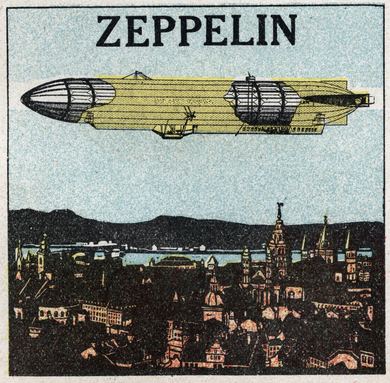The balloons: zeppelin. Anonymous illustration of 1925. by Anonymous Anonymous