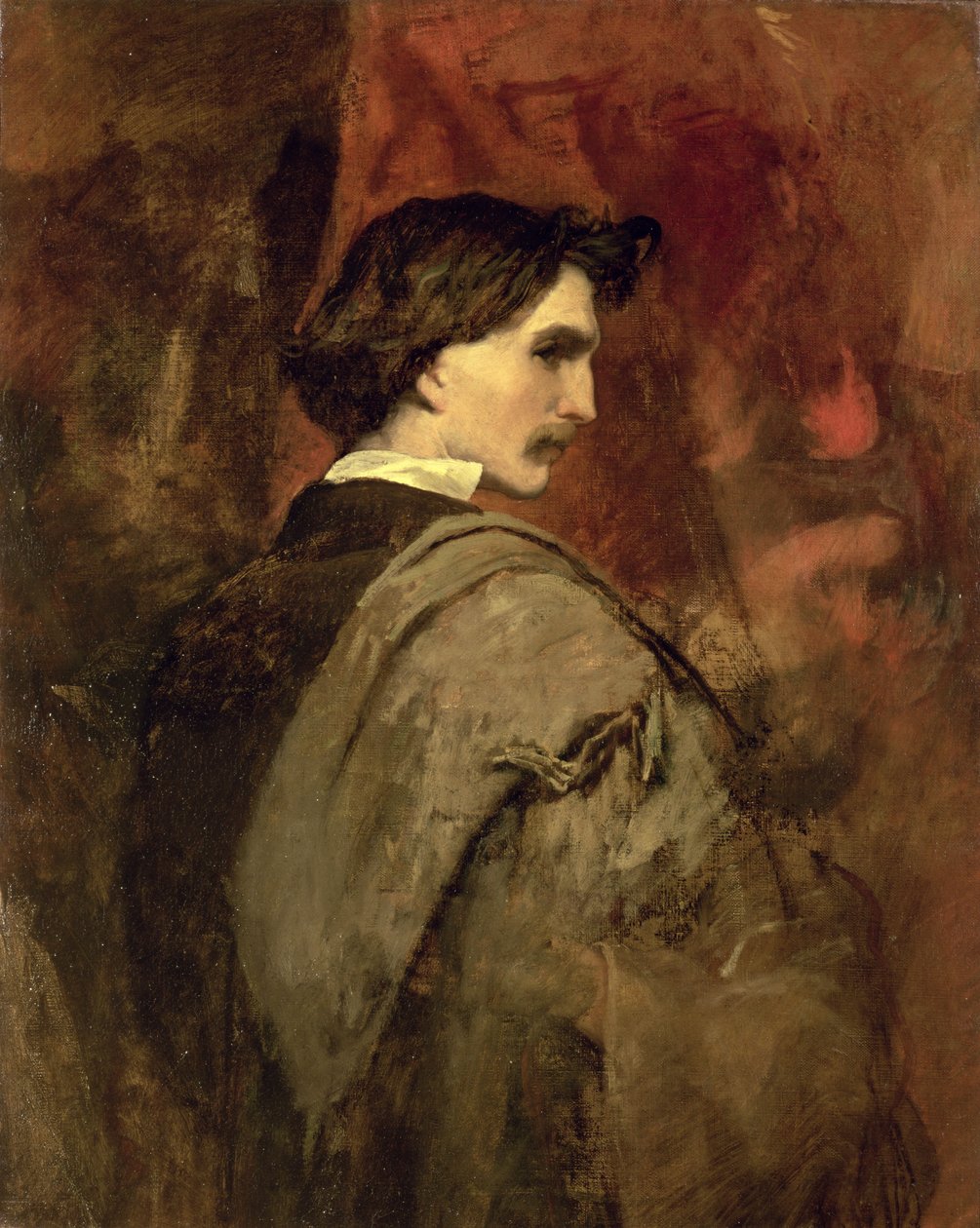 Self Portrait, c.1860 by Anselm Feuerbach