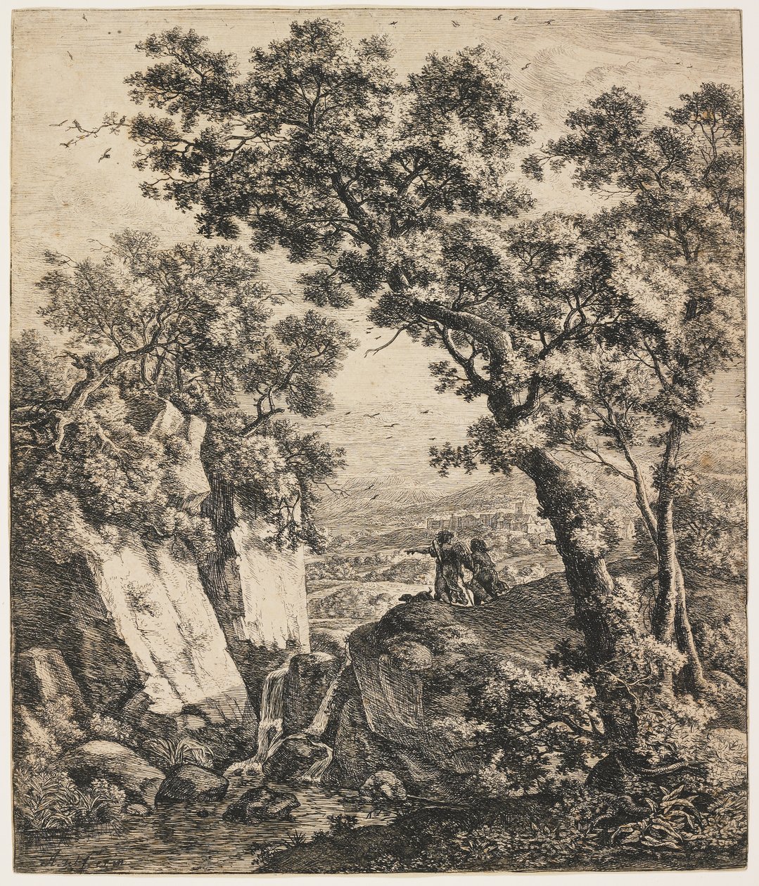 Landscape with Tobias and the Angel, c. 1660 by Anthonie Waterloo