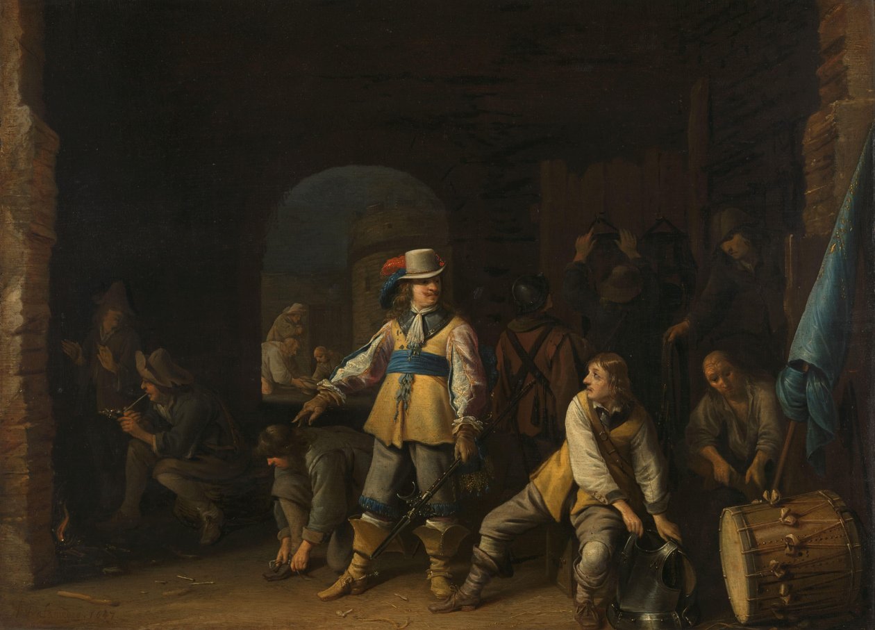 Soldiers in a Guardroom by Anthonie Palamedesz