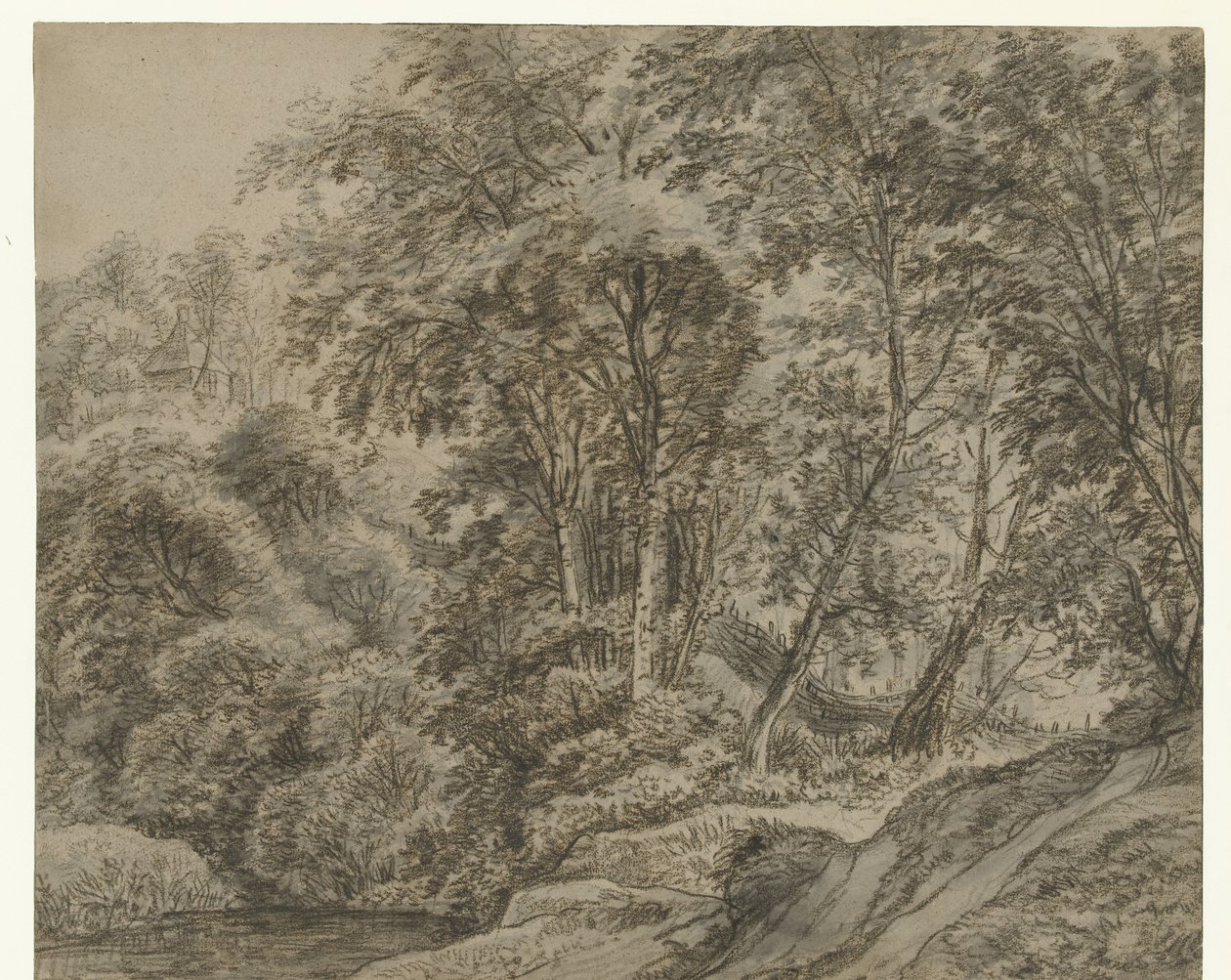 Forest View outside Nijmegen by Anthonie Waterloo