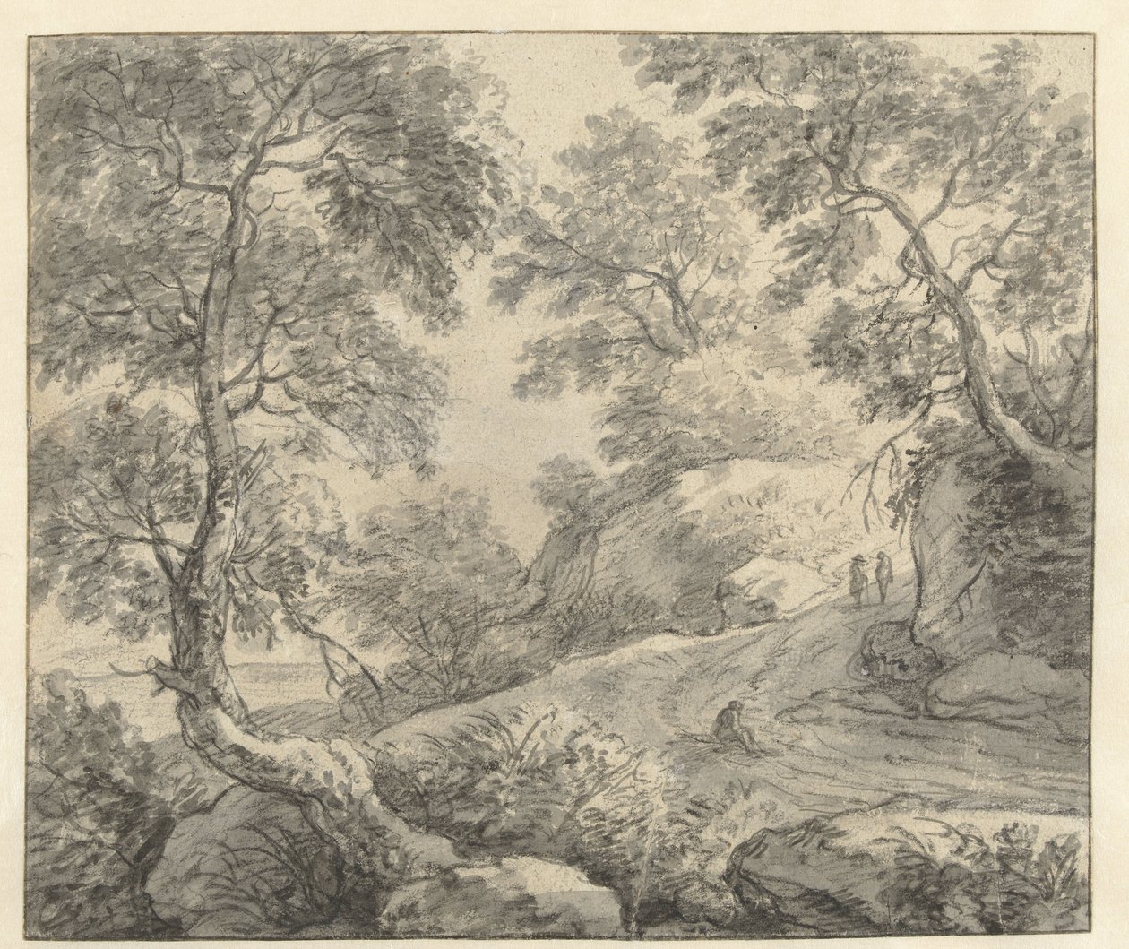 Hilly Landscape with a Winding Road by Anthonie Waterloo