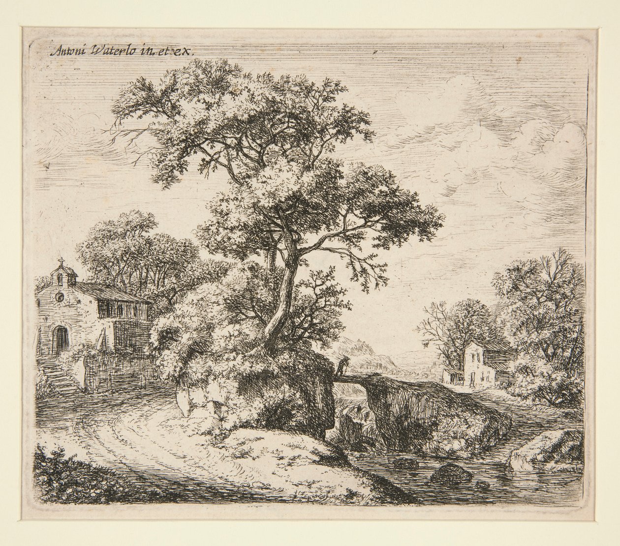 The Chapel with the by Anthonie Waterloo