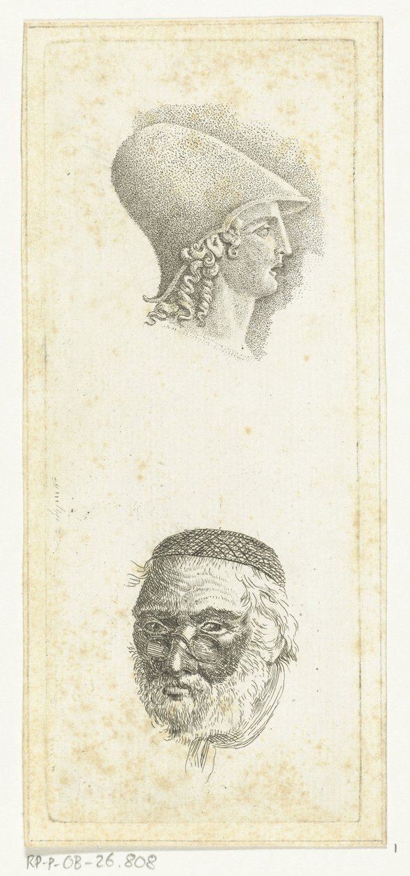Study Sheet with Two Heads by Anthonie van den Bos