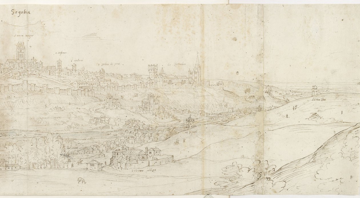Panoramic View of Segovia from the East by Anthonis van den Wyngaerde
