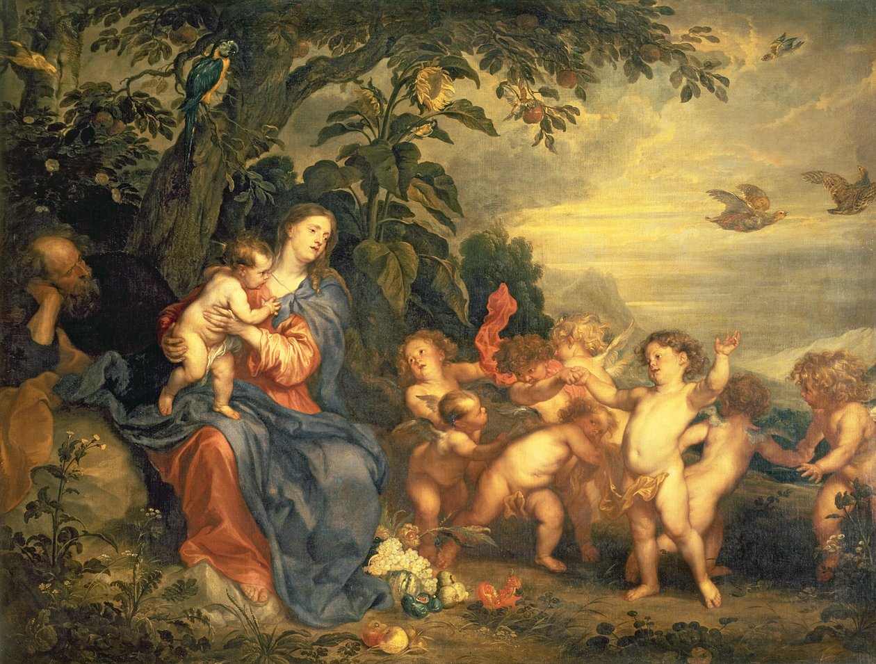 The Rest on the Flight into Egypt (Virgin with Partridges) by Anthony van Dyck