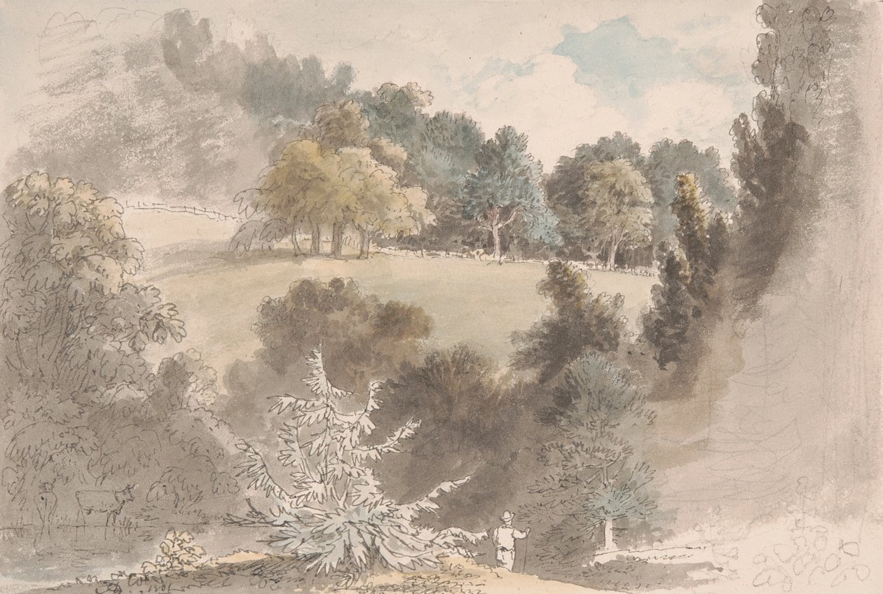Landscape with trees by Anthony Devis