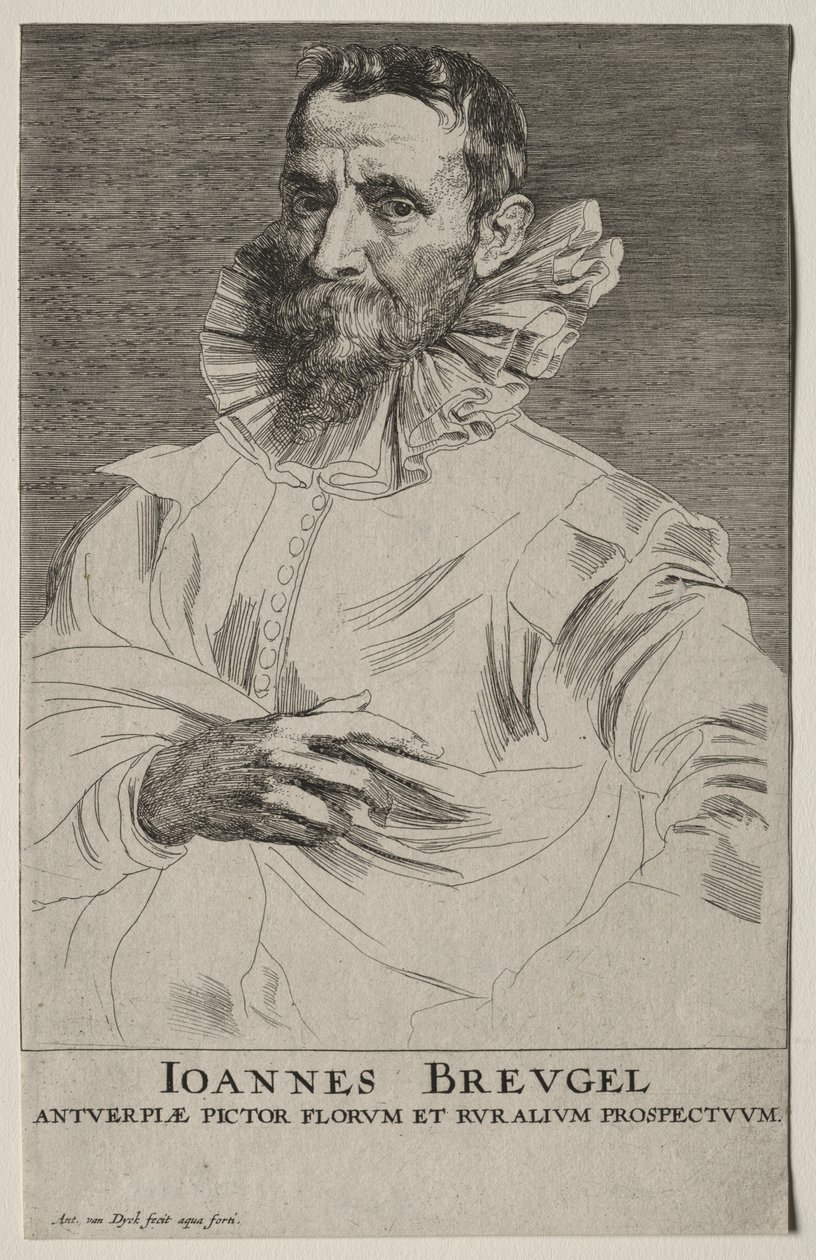 Portrait of Jan Brueghel by Anthony van Dyck