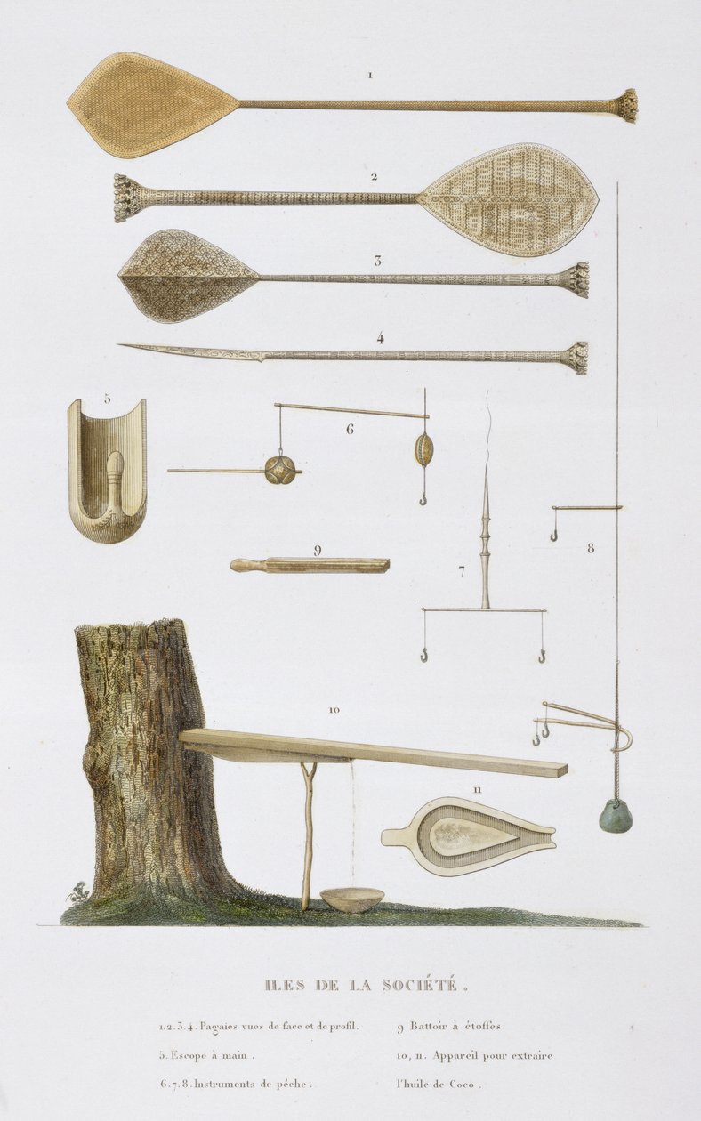Society Islands: Pangas, Fishing Hooks and Other Tools, from 