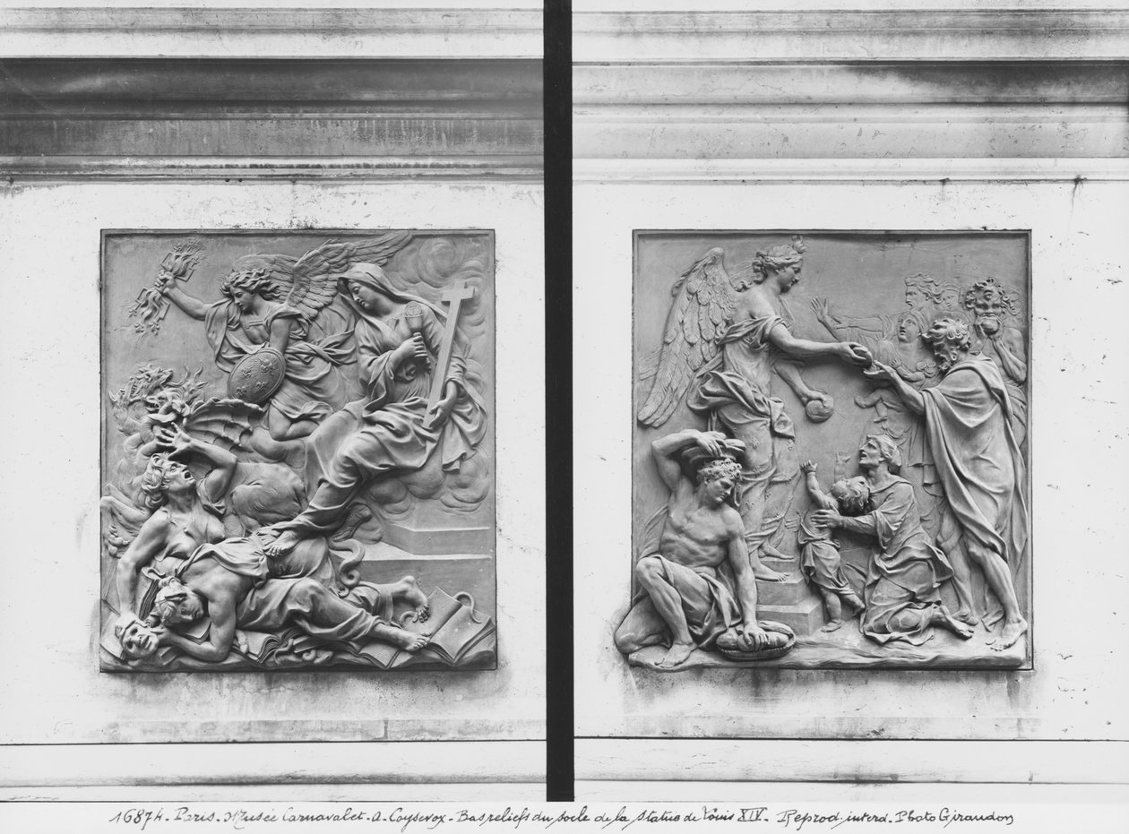 The Angel of France expelling the heretics, Distribution of bread, (detail) by Antoine Coysevox