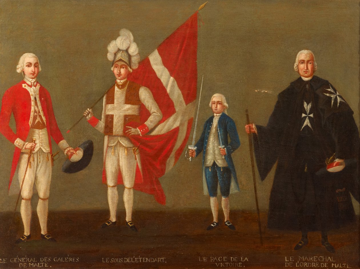 Dignitaries of the Order of St. John with Page of the Victory by Antoine de Favray