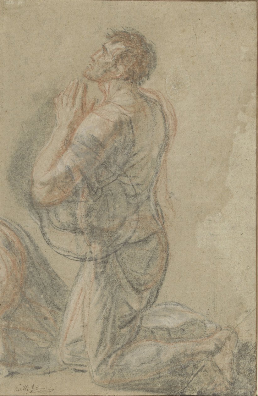 Kneeling Man, Seen from the Side by Antoine François Callet