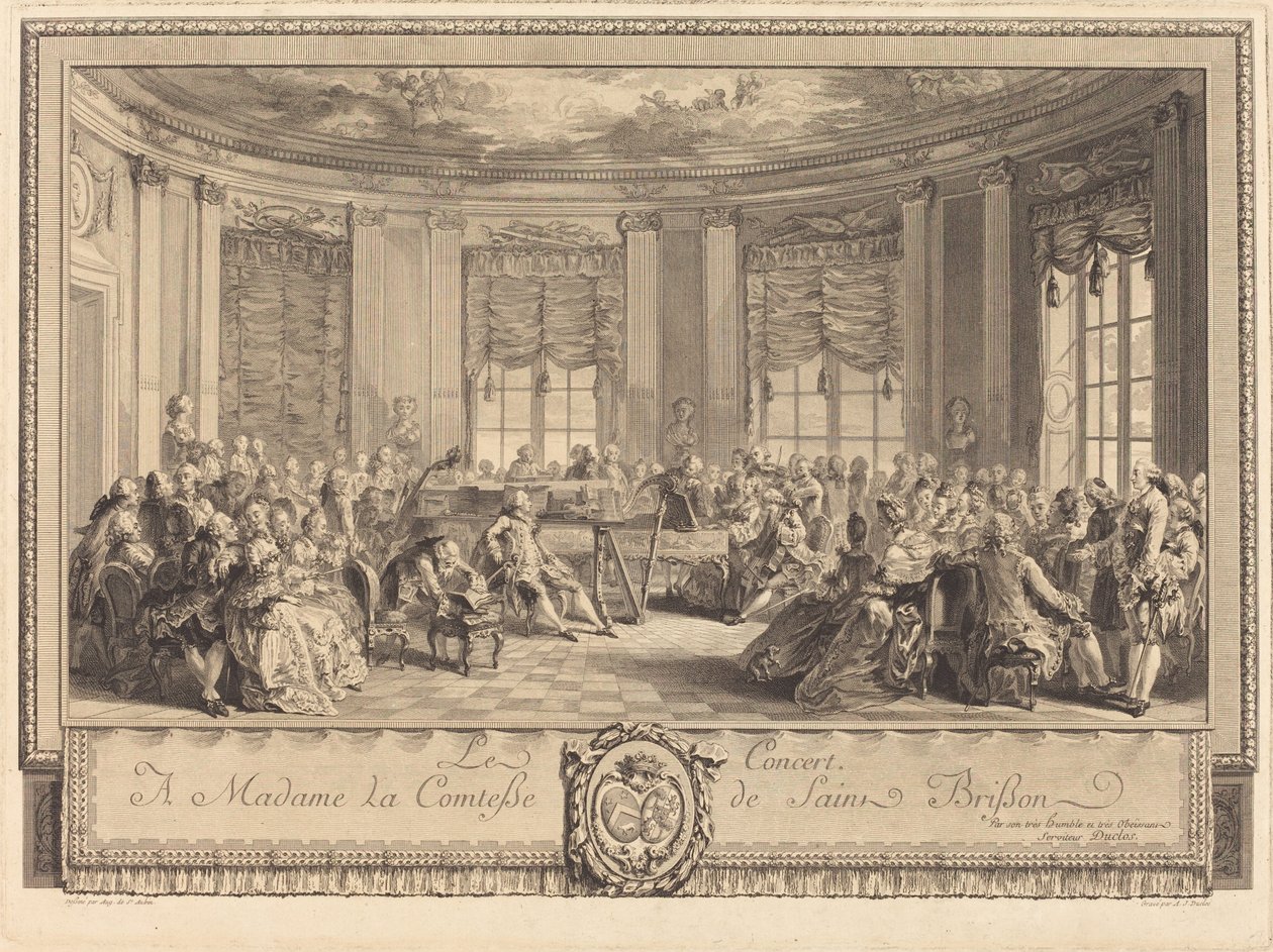 The Concert by Antoine Jean Duclos after Augustin de Saint Aubin
