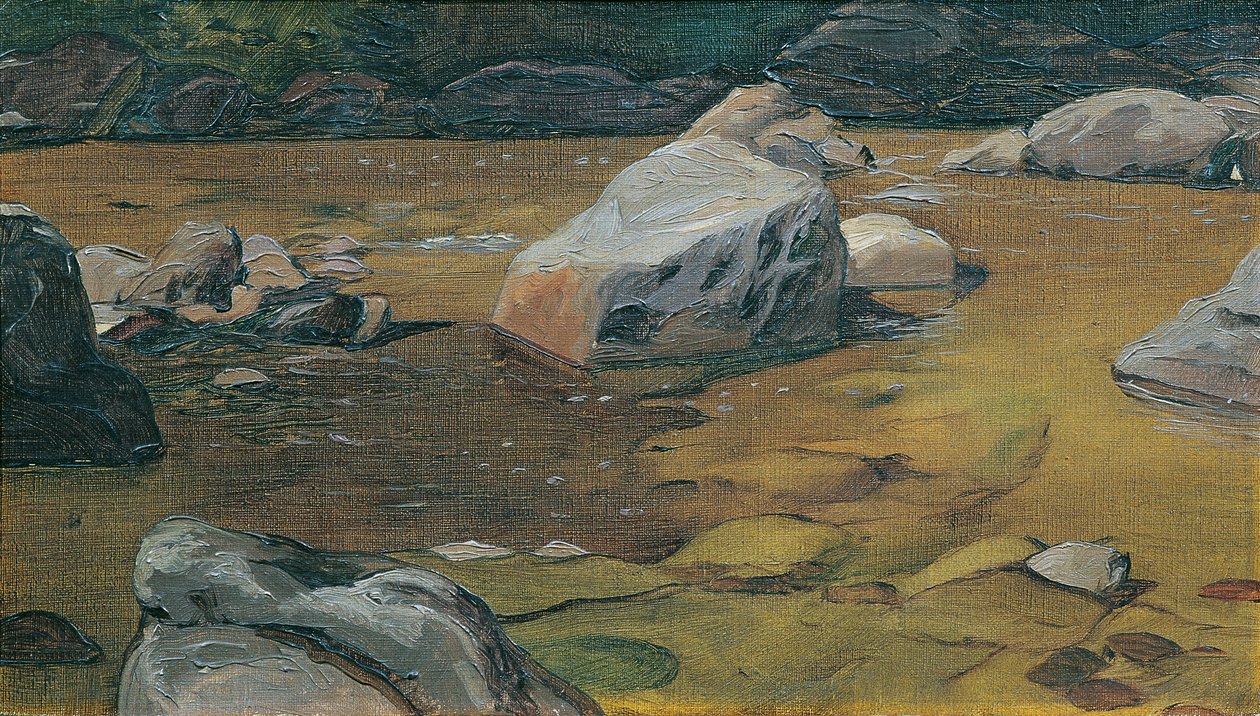 Rocks in the Stream by Anton Josef von Kenner