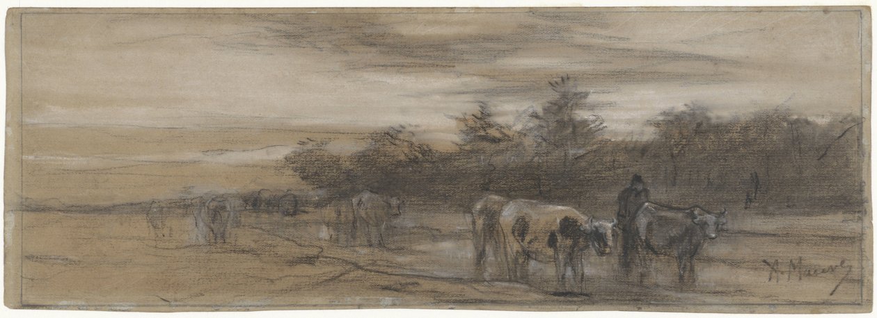 Cows at Evening by Anton Mauve