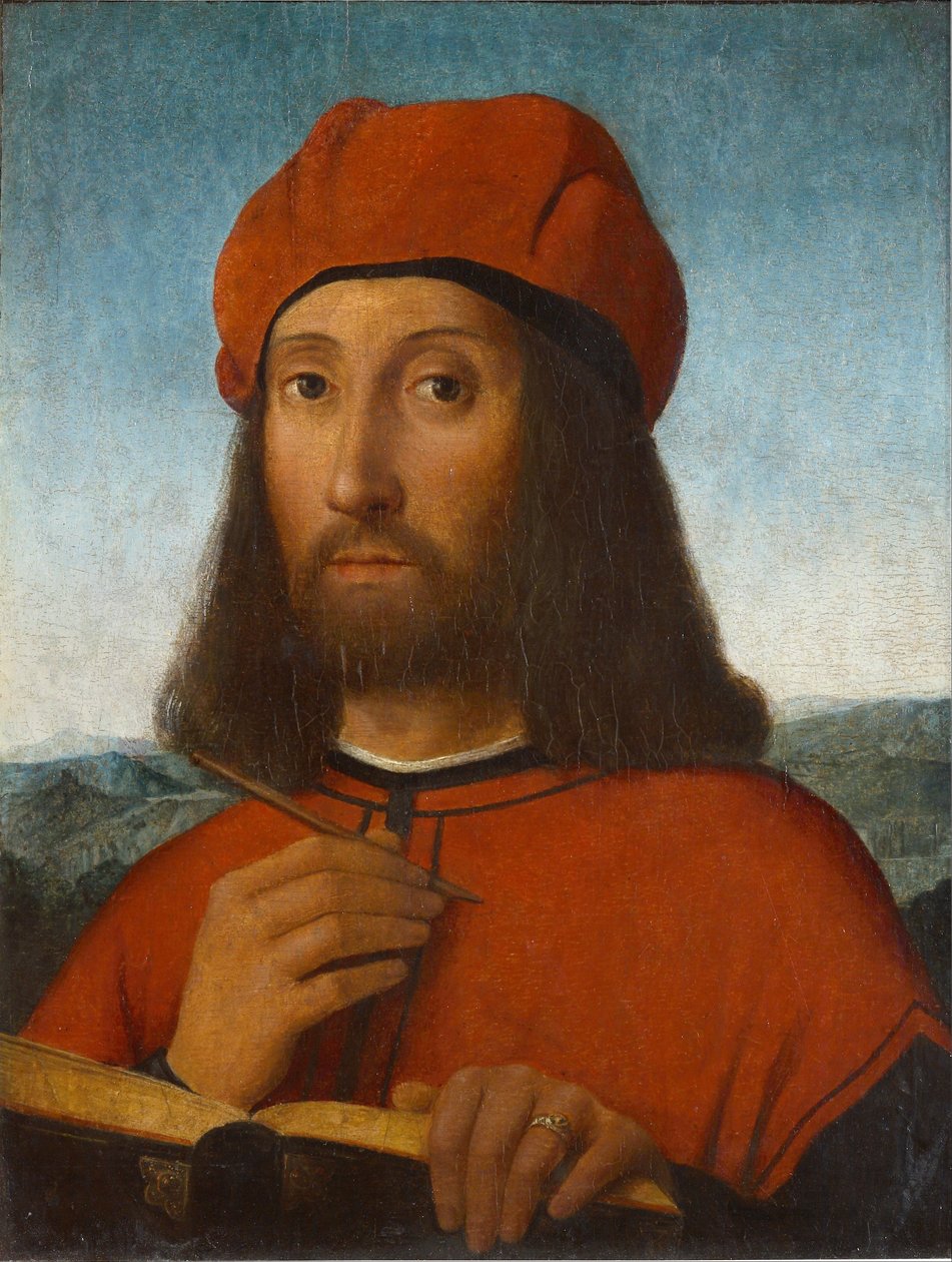 Portrait of a Man with Red Beret and Book by Antonello de Saliba