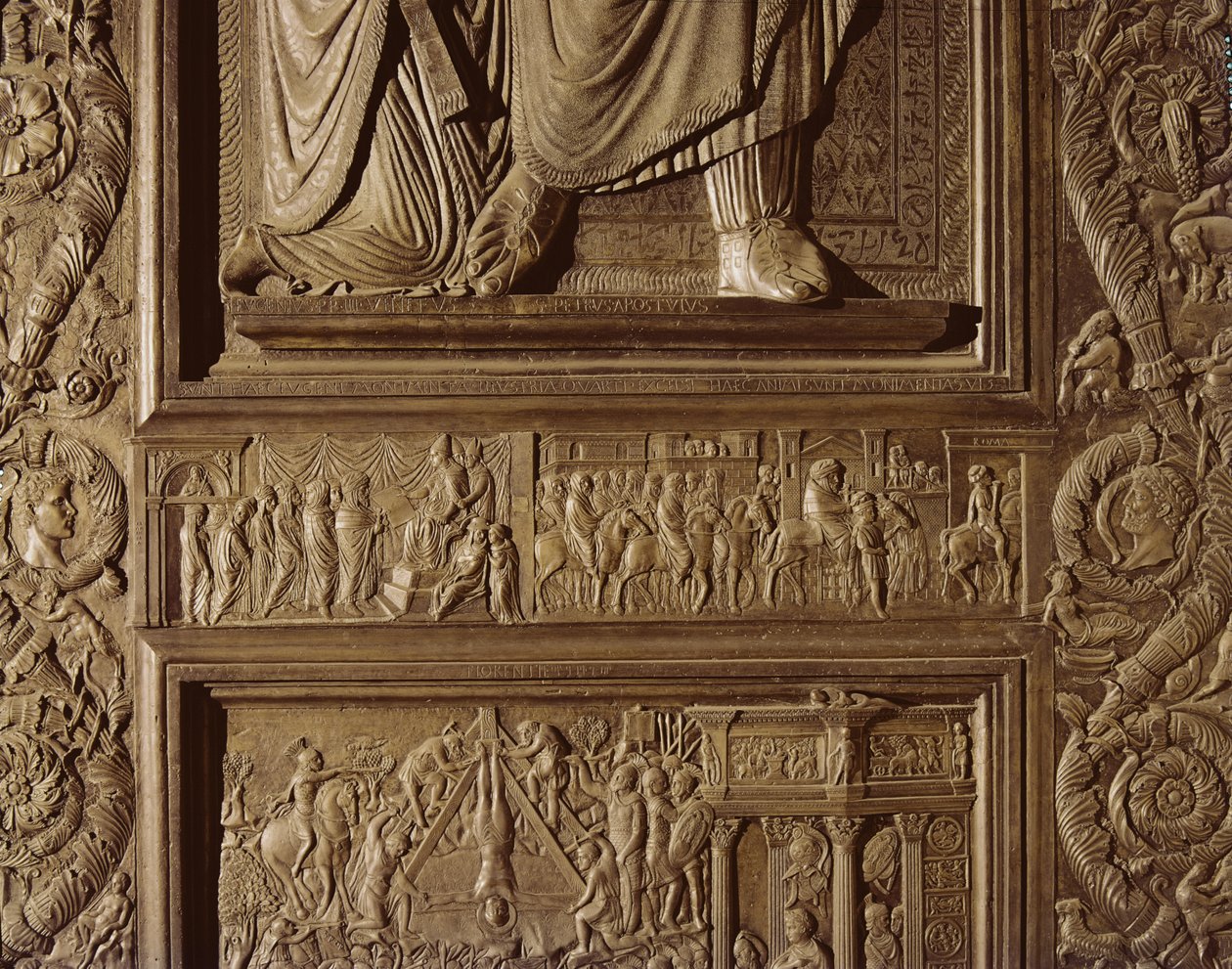 Detail from the Central Door of the Basilica, Decorated 1439-45 by Antonio Filarete