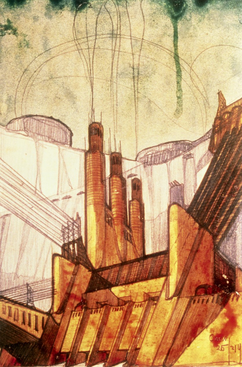 Electric Power Plant, 1914 by Antonio SantElia