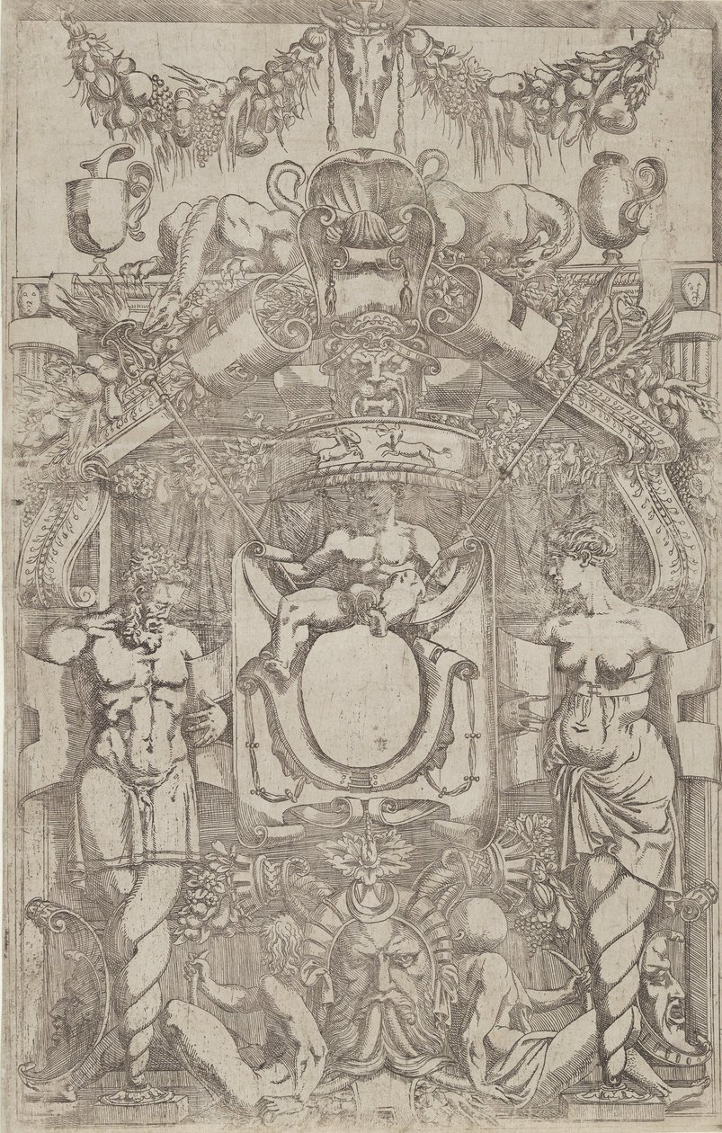 Ornament with a Small Empty Oval by Antonio Fantuzzi