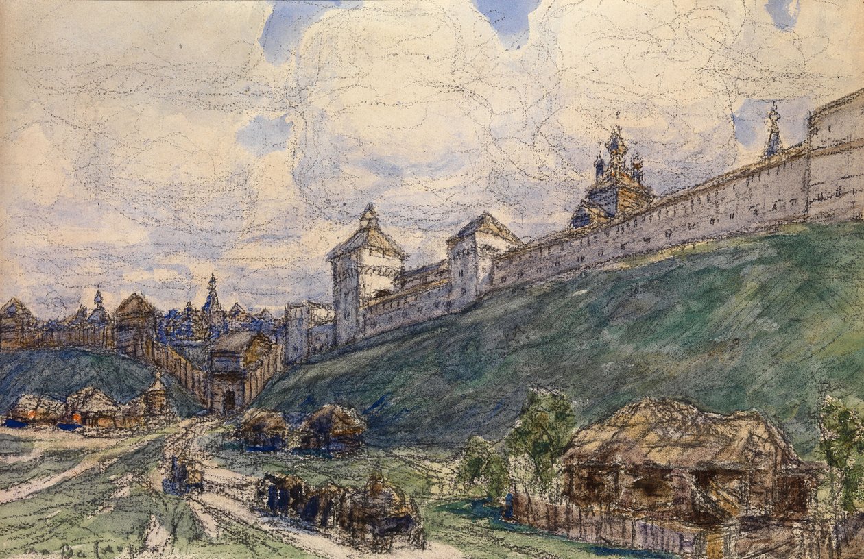 Serpukhov in the 17th Century by Apollinari Mikhailovich Vasnetsov