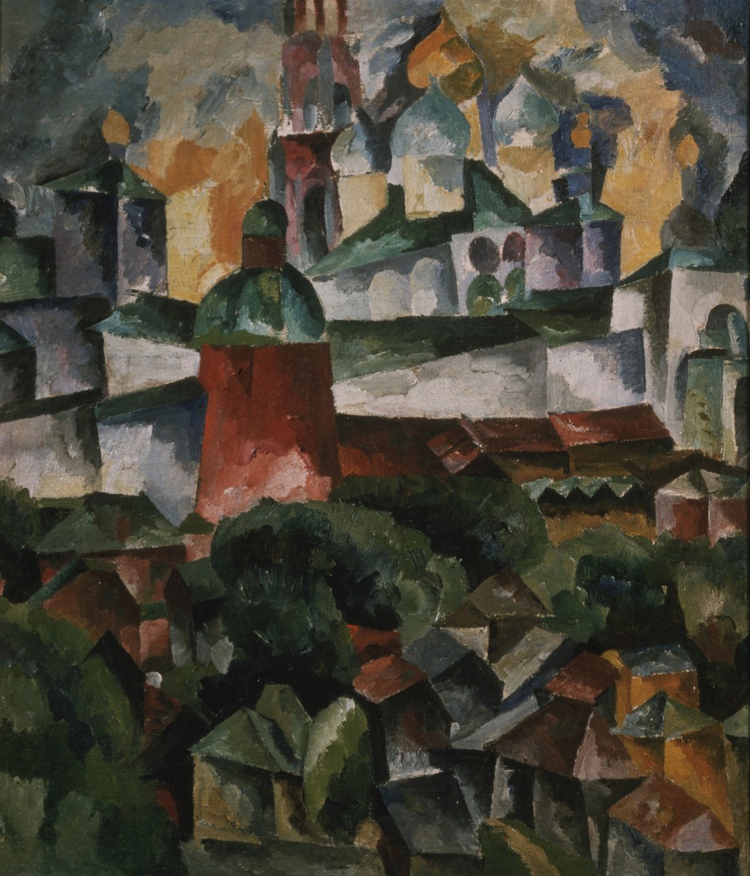Landscape with the Trinity-Sergius-Monastery by Aristarkh Vasilievic Lentulov