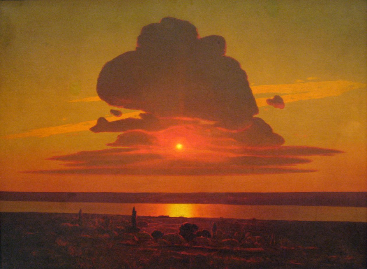 Red Sunset on the Dnieper by Arkhip Kuindzhi