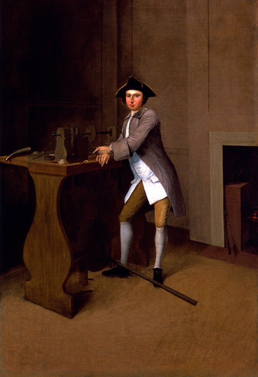 Man Working Lathe by Arthur Devis