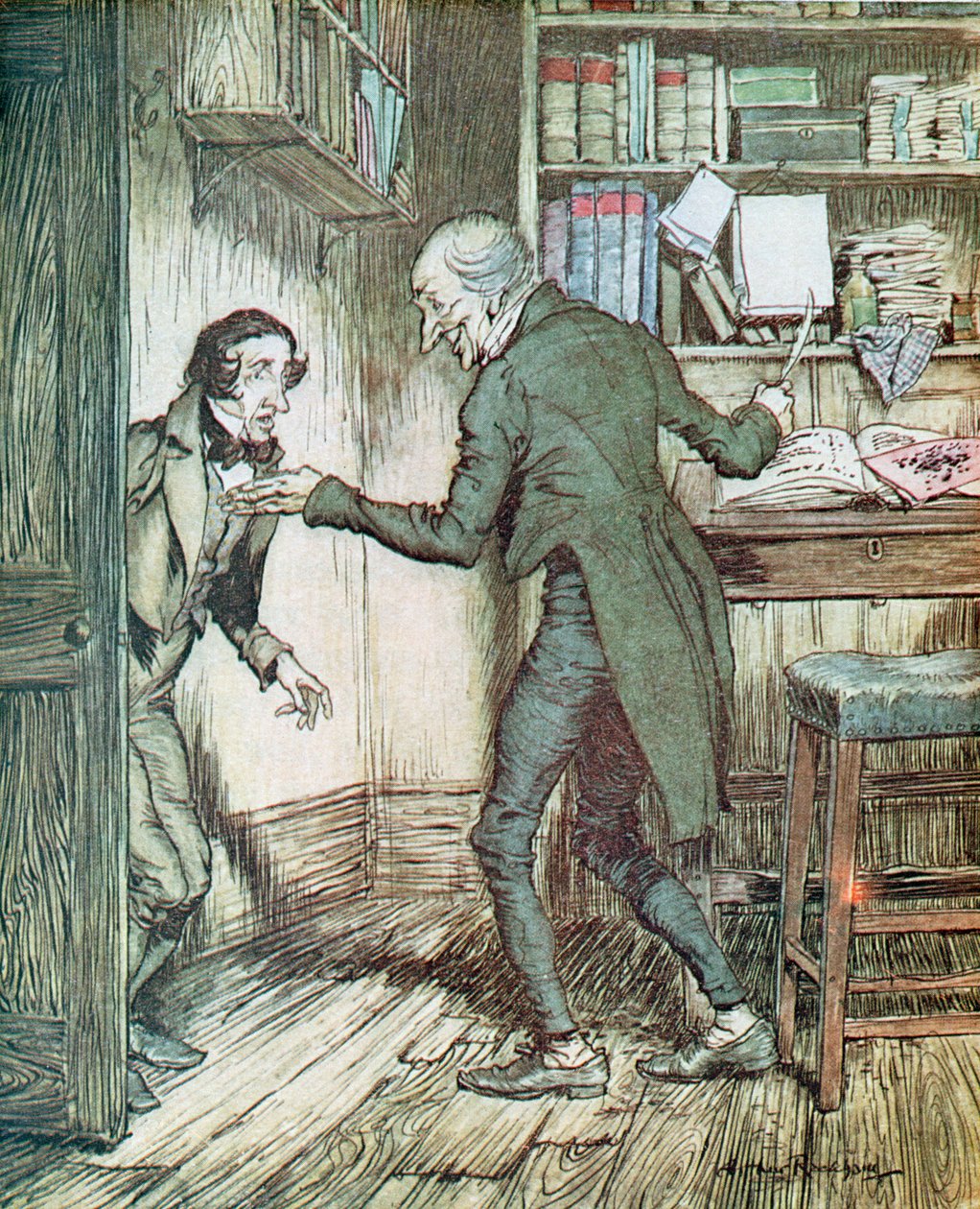 Scrooge and Bob Cratchit, from Dickens